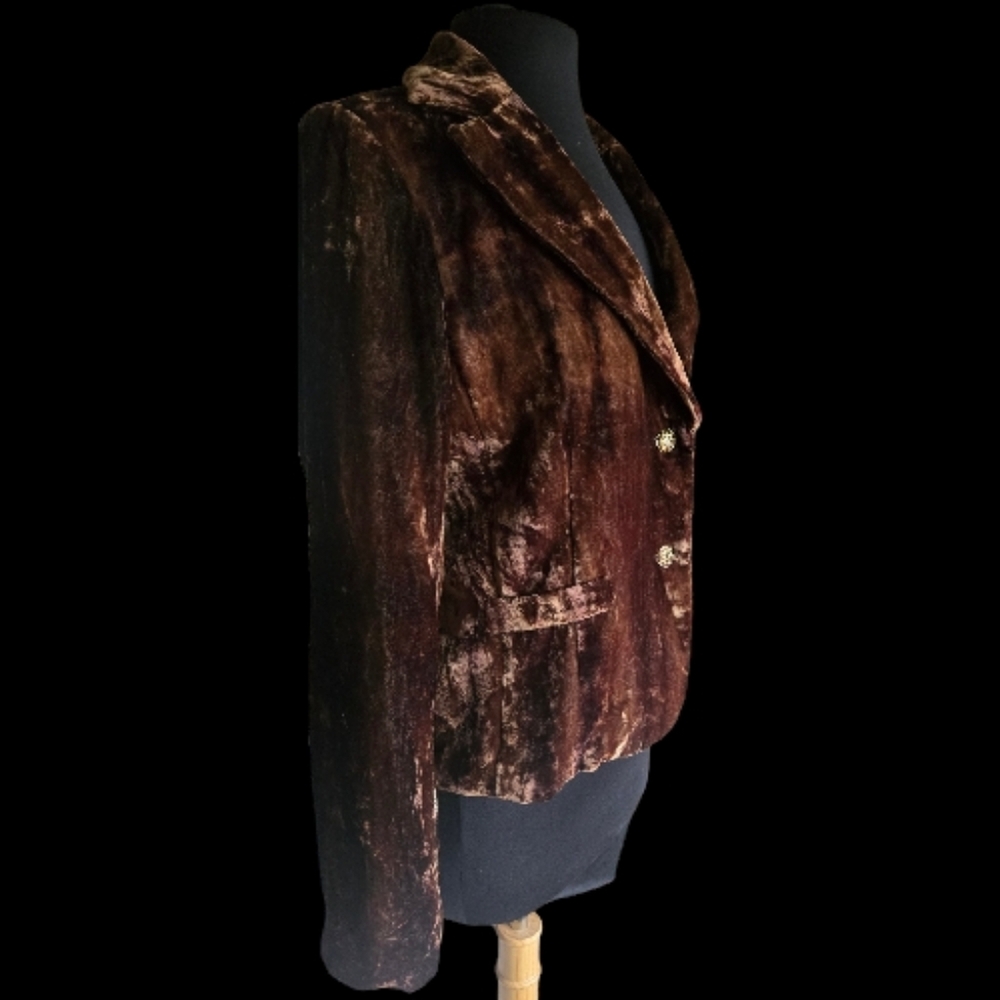 Cache Chocolate Velvet Women's Blazer - Picture 2 of 5